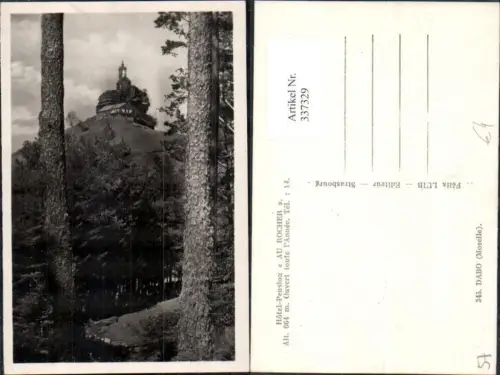337329,Foto Ak Lothringen Moselle Dabo Felsen m. Kapelle