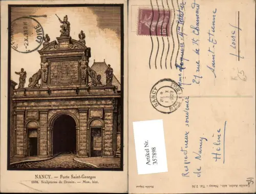 357898,Künstler AK G. Kierren Lothringen Meurthe-et-Moselle Nancy Porte Saint-Georges Tor