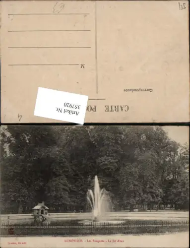 357920,Lothringen Meurthe-et-Moselle Luneville Les Bosquets Le Jet d'eau Springbrunnen