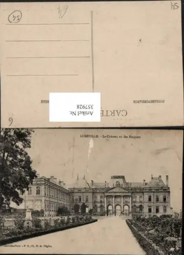 357928,Lothringen Meurthe-et-Moselle Luneville Le Chateau vu des Bosquets Schloss