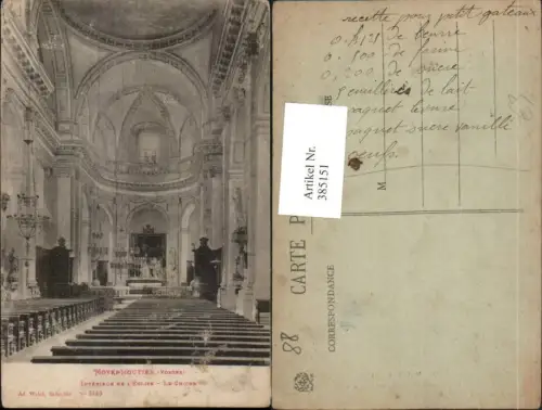 385151,Lothringen Vosges Moyenmoutier Interieur de l'Eglise Le Choeur Kirche Chor