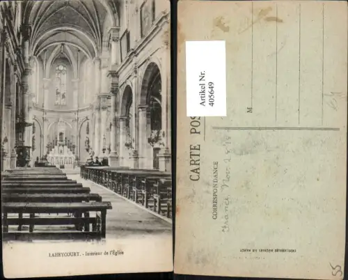 405649,Lothringen Meuse Laheycourt Interieur de l'Eglise Kirche