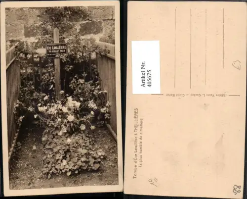 405675,Lothringen Thuillieres Tombe Eve Lavalliere Grab Grabmal