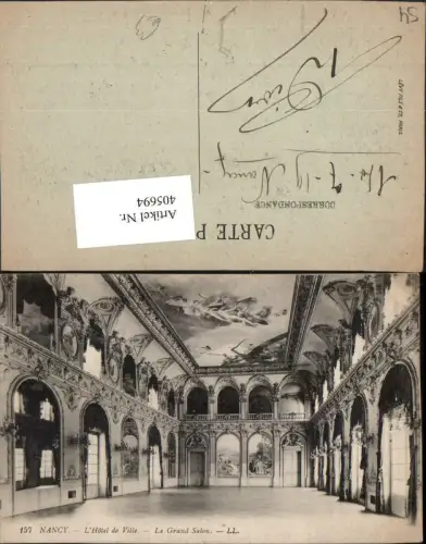 405694,Lothringen Meurthe-et-Moselle Nancy L'Hotel de Ville Grand Salon Rathaus Saal
