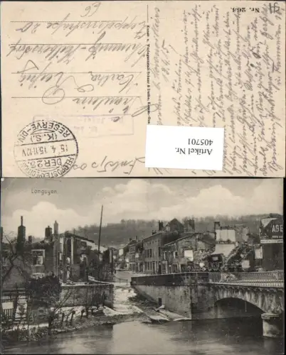 405701,Lothringen Meurthe-et-Moselle Longuyon Teilansicht Brücke