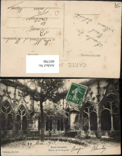 405706,Lothringen Meurthe-et-Moselle Toul Cloitre de St-Gengoult Kloster Arkaden