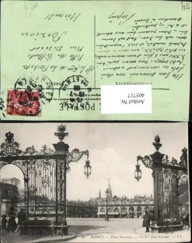 405717,Lothringen Meurthe-et-Moselle Nancy Place Stanislas Grilles Jean-Lamour Gitter