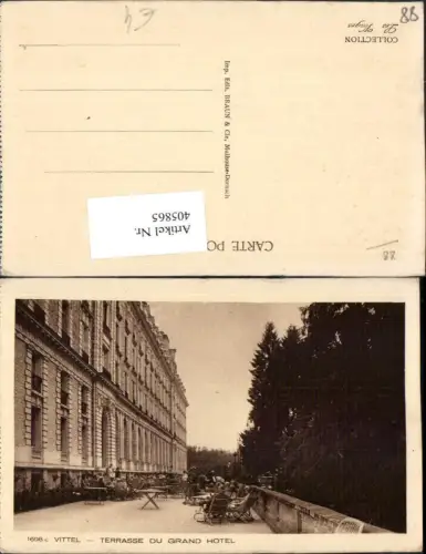 405865,Lothringen Vosges Vittel Terrasse du Grand Hotel