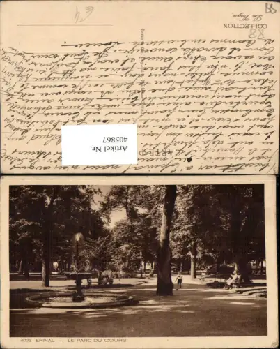 405867,Lothringen Vosges Epinal Le Parc du Cours Park Brunnen