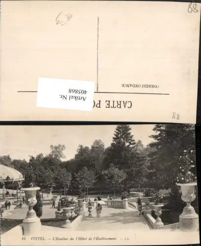 405868,Lothringen Vosges Vittel L'Escalier de l'Hotel de l'Etablissement Stiege