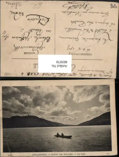 405870,Lothringen Vosges Gerardmer Effet de Nuages Le Lac See Ruderboot
