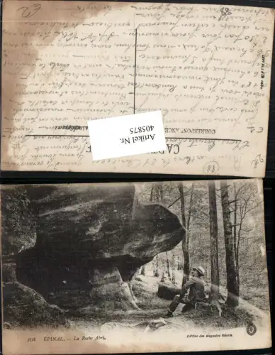 405875,Lothringen Vosges Epinal La Roche Abri Felsen