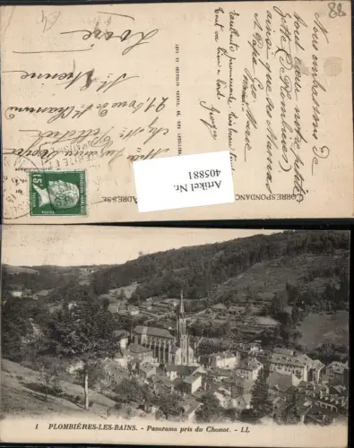 405881,Lothringen Vosges Plombieres-les-Bains Panorama pris du Chonot Totale