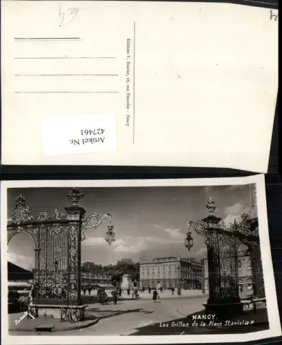 427461,Lothringen Meurthe-et-Moselle Nancy Les Grilles de la Place Stanislas Tor Platz