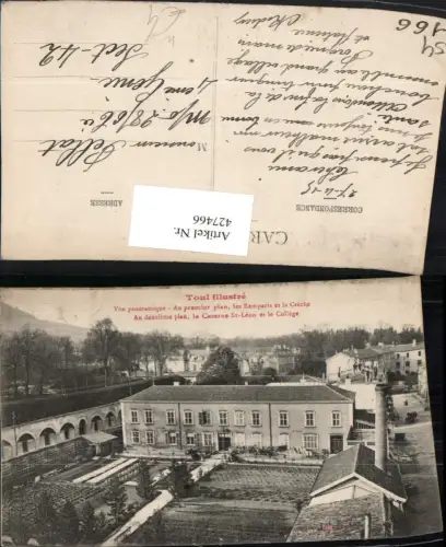 427466,Lothringen Meurthe-et-Moselle Toul Au premier plan les Remparts et la Creche Gebäude