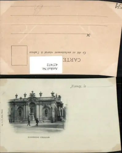 427472,Lothringen Meurthe-et-Moselle Nancy Fontaine Callot Brunnen Statue