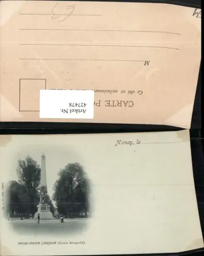 427478,Lothringen Meurthe-et-Moselle Nancy Monument Carnot Obelisk