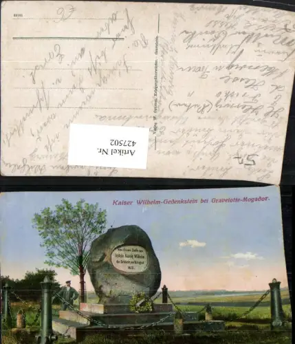 427502,Lothringen Moselle Kaiser Wilhelm-Gedenkstein bei Gravelotte-Mogador