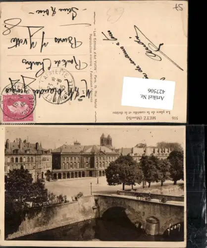 427506,Lothringen Moselle Metz La place de la comedie et le theatre Brücke