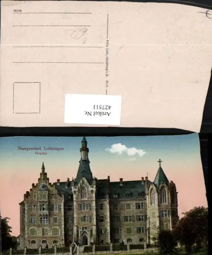 427511,Lothringen Moselle Saargemünd Hospital Gebäude