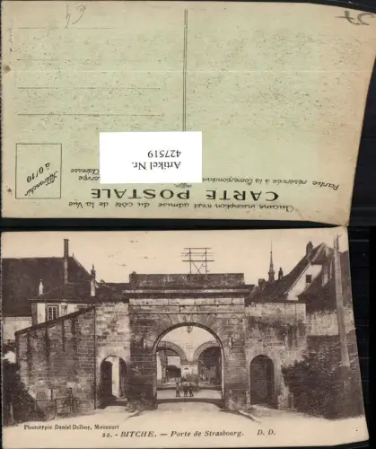 427519,Lothringen Moselle Bitche Porte de Strasbourg Tor