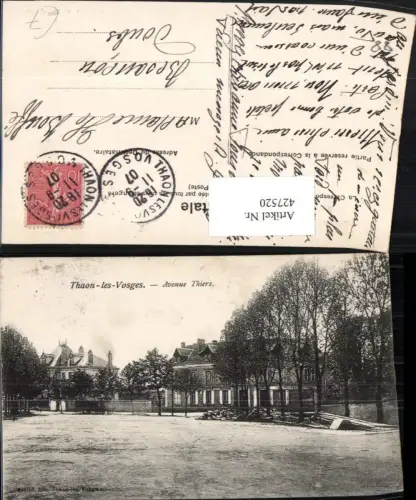 427520,Lothringen Vosges Thaon-les-Vosges Avenue Thiers Straßenansicht