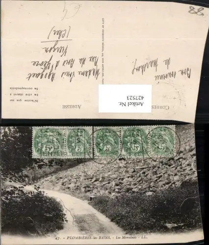 427523,Lothringen Vosges Plombieres-les-Bains Les Moraines Wegpartie