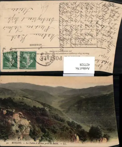 427528,Lothringen Vosges Bussang La Vallee d'Alsace prise du Ballon Landschaft