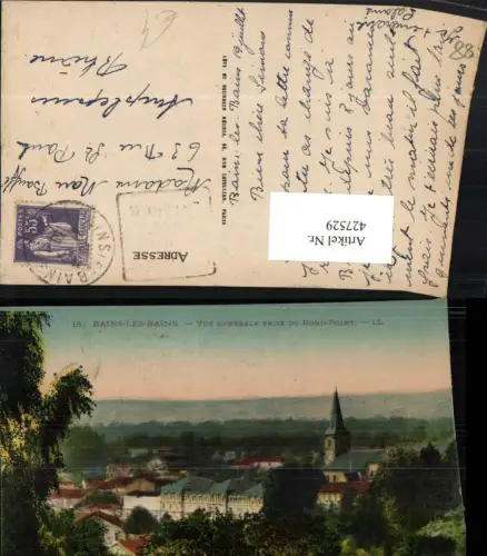 427529,Lothringen Vosges Bains-les-Bains Vue Generale prise du Rond-Point Totale