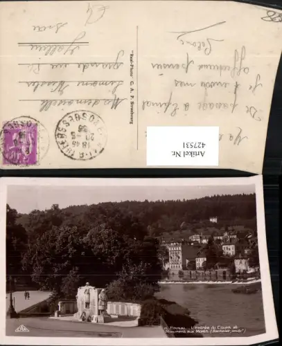 427531,Lothringen Vosges Epinal L'Entree du Cours et Monument aux Morts