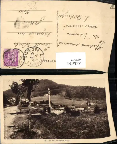 427532,Lothringen Vosges Le Col du Donon Pass Säule