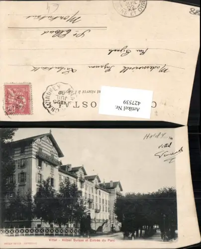 427539,Lothringen Vosges Vittel Hotel Suisse et Entree du Parc