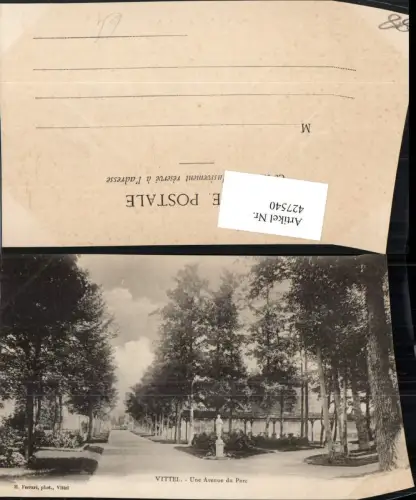 427540,Lothringen Vosges Vittel Une Avenue du Parc Park