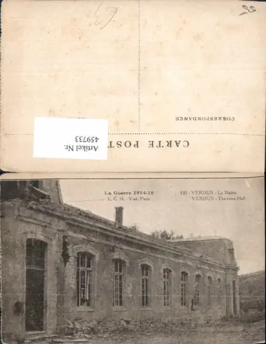 459733,Lothringen Meuse Verdun La Mairie Rathaus