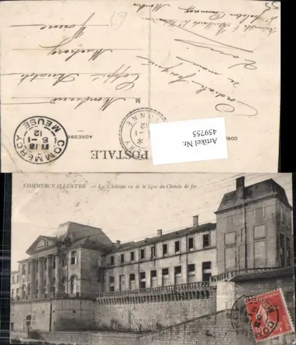 459755,Lothringen Meuse Commercy Illustre Le Chateau vu de la ligne du Chemin de fer Schloss