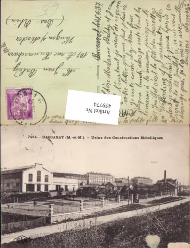 459774,Lothringen Meurthe-de-Moselle Baccarat Usine des Constructions Metalliques Fabrik