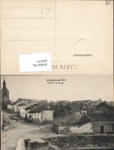 459777,Lothringen Meurthe-de-Moselle Crevic en Ruines Zerstörte Häuser