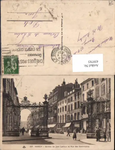 459785,Lothringen Meurthe-de-Moselle Nancy Grilles de Jean Lamour et Rue des Dominicains