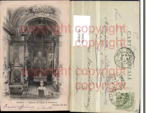 462442,Lothringen Meurthe-et-Moselle Nancy Eglise Bonsecours Kirche Interieur