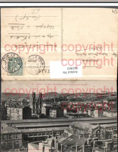 462465,Lothringen Meurthe-et-Moselle Nancy La Gare Eglise St-Leon Bahnhof