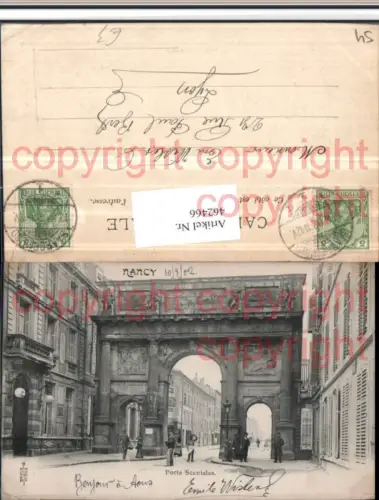 462466,Lothringen Meurthe-et-Moselle Nancy Porte Stanislas Tor Straßenansicht