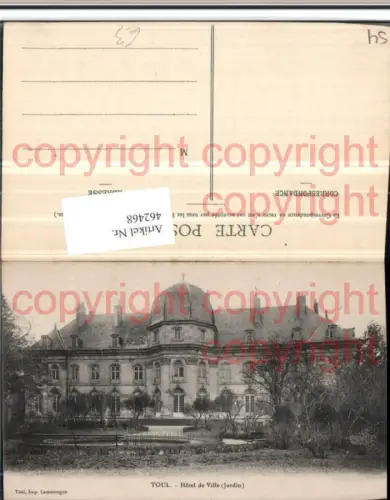 462468,Lothringen Meurthe-et-Moselle Toul Hotel de Ville Rathaus