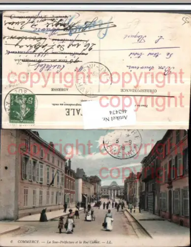 462474,Lothringen Meuse Commercy Sous-Prefecture et Rue Carnot Straßenansicht