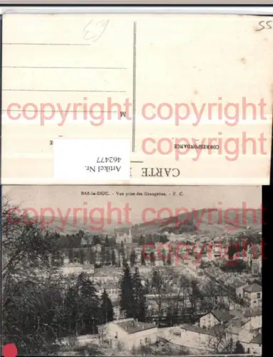 462477,Lothringen Meuse Bar-le-Duc Vue prise des Grangettes Totale