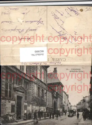 462480,Lothringen Meuse Verdun Hotel de Ville Rathaus Straßenansicht