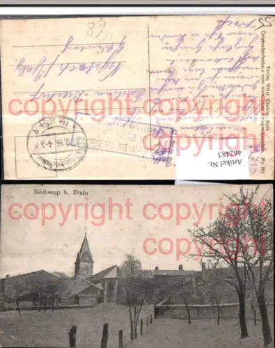 462483,Lothringen Meuse Bechamp b. Etain Kirche Feldpost Nr. 254 Bataillon 73