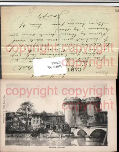 462486,Lothringen Meuse Verdun bombarde Zerstörung Brücke Tor