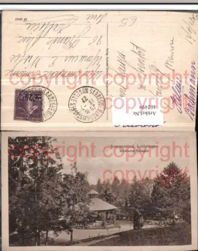 462499,Lothringen Moselle Saargemünd Städtische Anlagen Pavillon