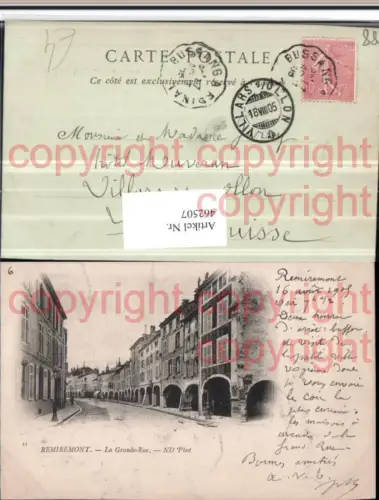 462507,Lothringen Vosges Remiremont Grande Rue Straßenansicht