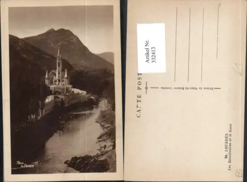 332413,Midi-Pyrenees Hautes-Pyrenees Lourdes Les Sanctuaires et le Gave Kirche